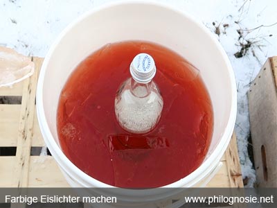 farbiges Eislicht herstellen