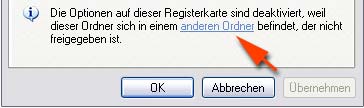 Gesperrte Ordner freigeben