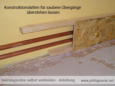 Verkleiden / Isolation von Heizungsrohren selbst machen