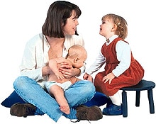 Kinderspiel Familie Erzieher