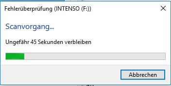 Fehler auf Festplatte Laufwerk USB-Stick suchen