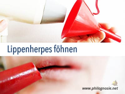 Hausmittel gegen Lippenherpes: Bläschen an der Lippe föhnen