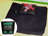Meditationsdecke mit Wecker