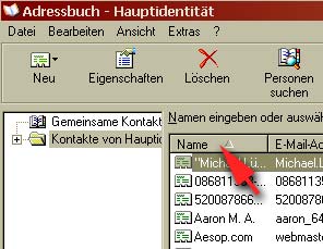 Namen sortieren