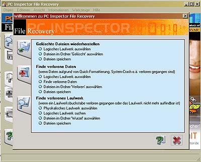 PC Inspector Daten retten gelöschte Daten wiederherstellen
