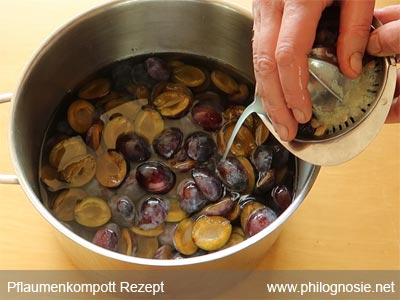 Pflaumenkompott Rezept Anleitung