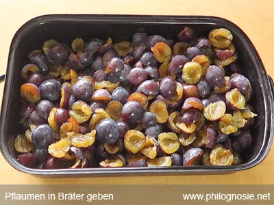 Pflaumenmus im Backofen machen
