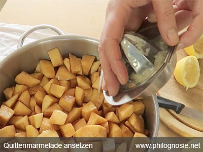 Quittenmarmelade Rezept ansetzen