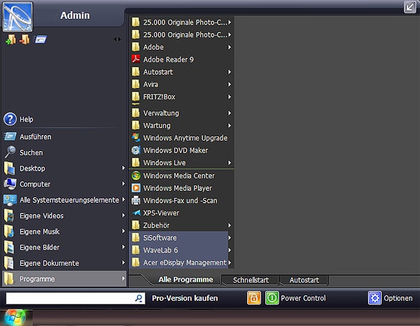 Freeware Startmenü für Windows 7