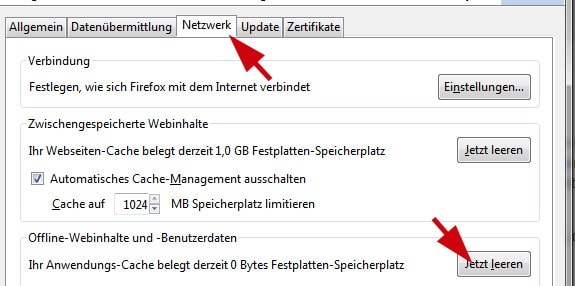 Temporary Internet Files Bei Firefox löschen 2