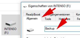 USB-Stick Festplatte umbenennen eigenen Namen geben