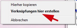 Verkn&uuml;pfung auf dem Desktop erstellen