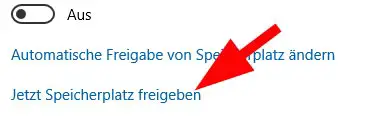 Speicherplatz freigeben