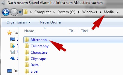 Einzelne Windows Sounds ändern
