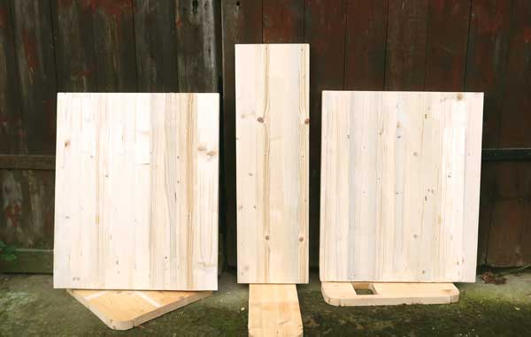 Holz und Maße der Tischbeine