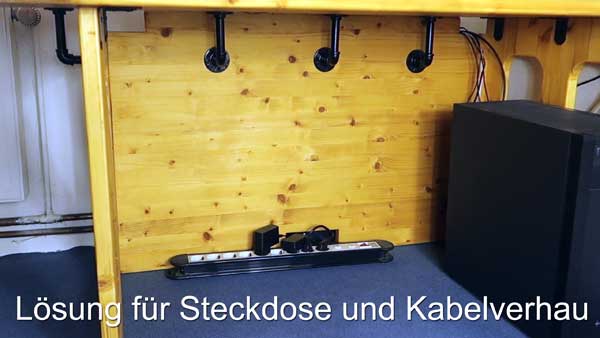 Idee zum Verstecken der Kabel Kabelverhau