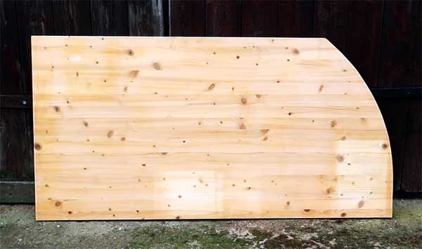 Design Zuschnitt der Tischplatte