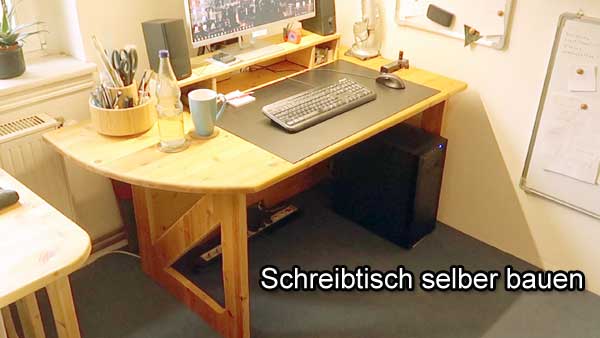 Einfacher Schreibtisch fertig zusammengebaut
