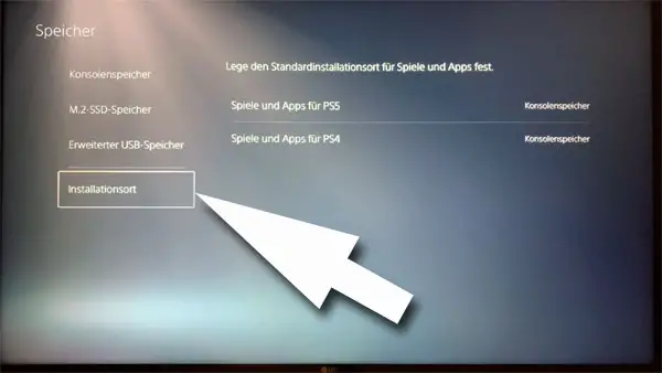 Speicher für SSD mit PS5 zuweisen