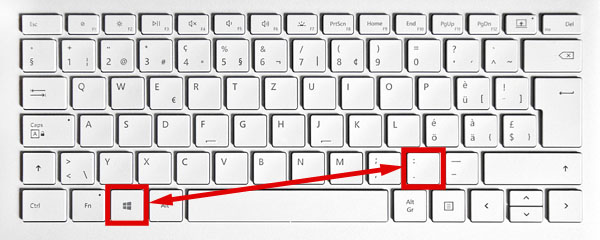 Windows 10 Symbole Emojis anzeigen