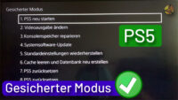 PS5 gesicherter Modus starten