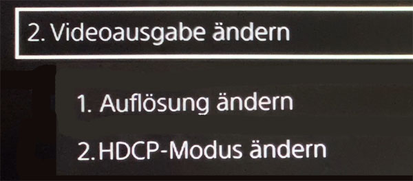 PS5 Videoausgabe ändern