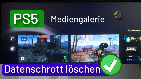 PS5 mehr Speicherplatz Datenschrott löschen
